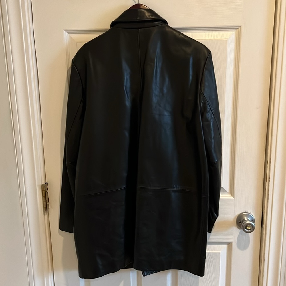 Men’s Banana Republic Black Button Down Leather Jacket - Picture 7 of 8
